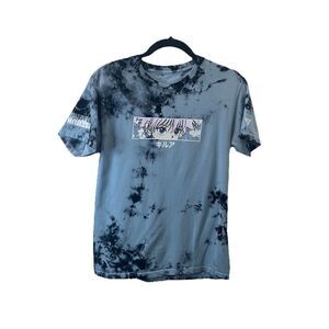 Hypland HUNTER x HUNTER Killua Eyes Graphic T-Shirt Size S Small Blue Tie Dye